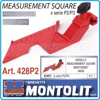 Ъгъл, за линеал, оразмерен, за машини P2 и P3, 65x180mm, Montolit, 428P2