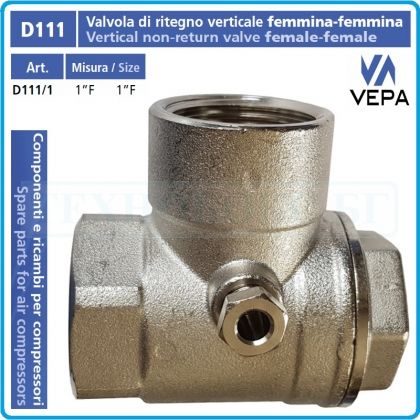 Възвратен клапан, за компресор, разтоварващ, 16 Bar, VEPA, D111-1