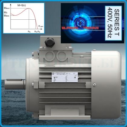 Електромотор трифазен за компресор, 400V, 2.2-7.5kW, Elprom, T90-T132