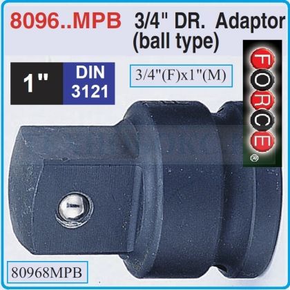 Адаптор със сачма ударен, Преход усилен, 3/4"(F)x1"(M), Force, 80968MPB