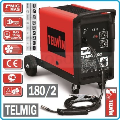 Телоподаващ апарат, CO2, 170А, MIG-MAG, TELMIG 180/2 TURBO 230V, Telwin, 821055.