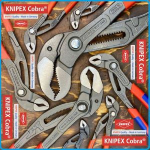 Клещи раздвижни Cobra, ключ с бутон, 2in1, 125-560mm, 7 р-а, захвати от 0-27-120mm, CrV, Knipex, 8701125-560.