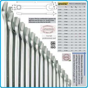 Ключове звездогаечни DIN3113, к-т 15 части, 15°, CrV, от 6-21mm, Proxxon, 23 821.