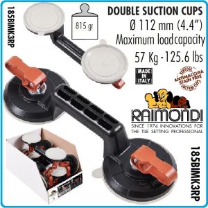 Вакуум за плочи, двойна вендуза, лапа, дръжка двуплекс, 2xØ112mm, 57kg, Raimondi, 185BIMK3RP.