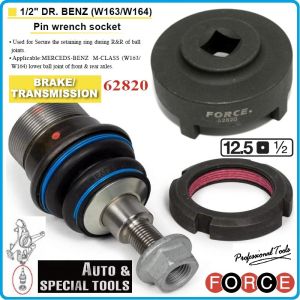 Ключ специален, вложка за шарнири, 1/2", 4 пина, Ø38mm, Mercedes M-Class, Force, 62820.