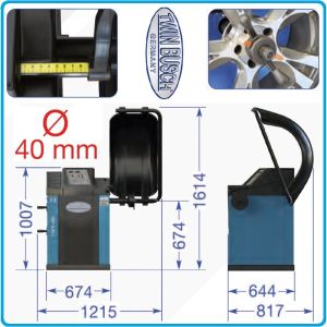 2в1, Баланс и демонтаж машини за гуми, к-т 10"-24″, 230V-400V - 1.1kW, полуавтоматични, Twin Busch, TWF-00 + TWX-11.