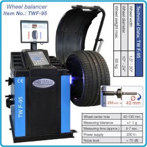 2в1, Баланс и демонтаж машини за гуми, к-т 10"-24″, 230V - 1.1kW, TFT дисплей, Twin Busch, TWF-95 + TWX-11.