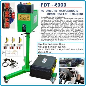 Струг за спирачни дискове, Ø320mm, мобилна машина 230V, 0.55kW  K-MAK, FDT 4000.