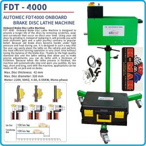 Струг за спирачни дискове, Ø320mm, мобилна машина 230V, 0.55kW  K-MAK, FDT 4000.