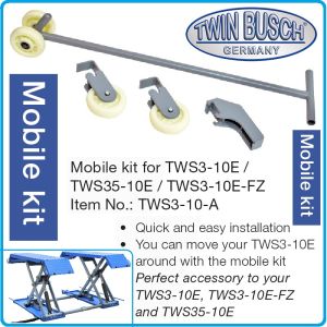 Мобилен комплект - количка 0.5t, за ножичен подемник TWS310E и TWS310E-FZ на Twin Busch, TWS3-10-A.