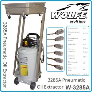 Вана за източване на масла и шприц, 6.5l/min, 48/80l, за камиони, Wolfe, W-3285A
