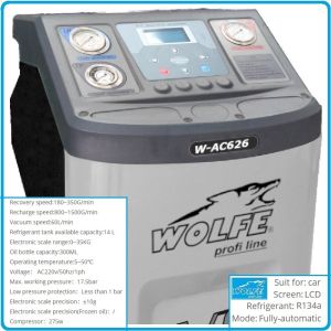 A/C, машина за автоклиматици, автоматична станция за фреон R134a, Wolfe, W 626