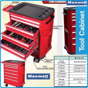 Количка, за инструменти, НЕ, оборудвана, 7отд, Maxwell, TBR9007B-X