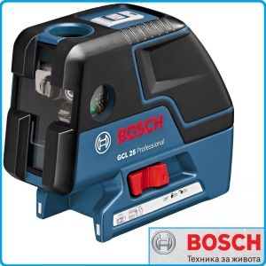 Комбиниран точков и линеен лазер, GCL25C, Professional, Bosch