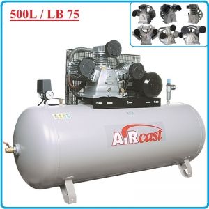 Компресор, Бутален, 500L, 880 L/min, 10Bar, AirCast, F500.LB75
