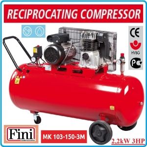 Компресор, Бутален, 150L, 365 L/min, 10Bar, Fini, MK103-150-3M