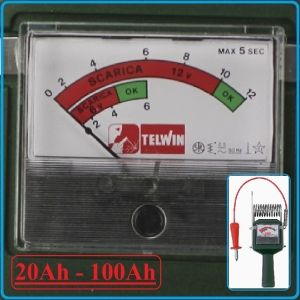 Тестер, за акумулатори, товарна вилка, 6-12V, 20-100Ah, Telwin, T200