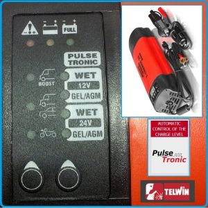 Зарядно устройство, електронно, за батерии, 12-24V, 5-180Ah, Telwin, TC20