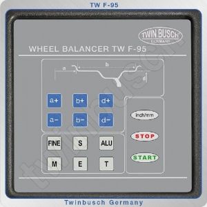 Баланс машина, за гуми, TFT, автоматична, 10"-24″, 230V, Twin Busch, TW F-95