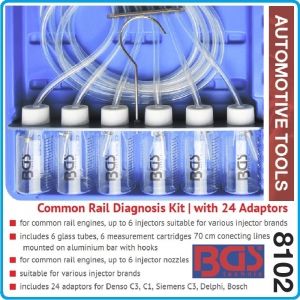Комплект за диагностика, на 6 Common Rail дюзи, 32 части, BGS, 8102