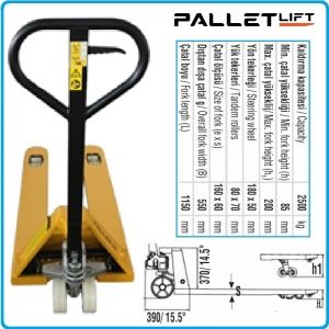 Палетна количка, 2.5t, транспалетна, вилична, Pallet Lift, PL55003