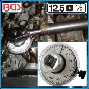Ъгломер механичен, градусомер на въртящ момент, 1/2", BGS, 3084