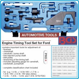 Комплект за двигатели Ford, центровка и синхронизиране, 23pcs, BGS, 8156