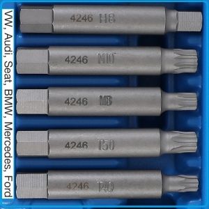 Ключове за алтернатори, 10mm, специален к-т за динама, 1/2", BGS, 4246
