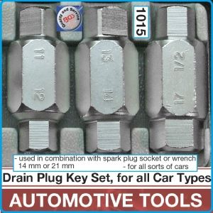 Ключове за маслени пробки 6 части, за ключ или вложка 21mm, к-т, BGS, 8281