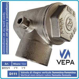 Възвратен клапан, за компресор, разтоварващ, 16 Bar, VEPA, D111-1