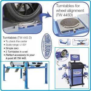 Плочи въртящи к-т 2бр, за стенд за геометрия на ходова част, Twin Busch, TW 445-D