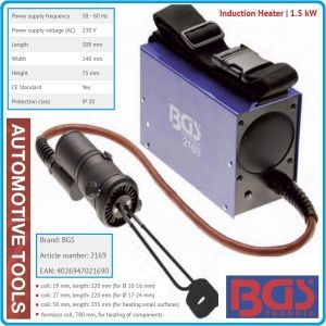 Индукционен нагревател за детайли к-т, 230V, 1.5kW, BGS 2169