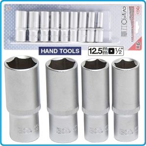 Вложки дълги шестограм, бели Pro torque®, к-т 9бр, 10-24mm, захват 1/2", BGS, 2223