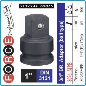 Адаптор със сачма ударен, Преход усилен, 3/4"(F)x1"(M), Force, 80968MPB