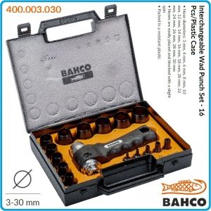 Замби, професионални, от 3 до 30мм, 16ч, к-т, BAHCO, 400.003.030