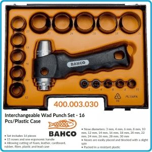 Замби, професионални, от 3 до 30мм, 16ч, к-т, BAHCO, 400.003.030
