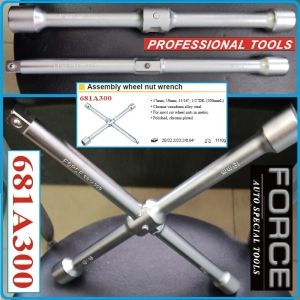 Ключ за джанти, разглобяема кръстачка, Q1/2", L300mm, 13/16"-17-19mm, Force, 681A300