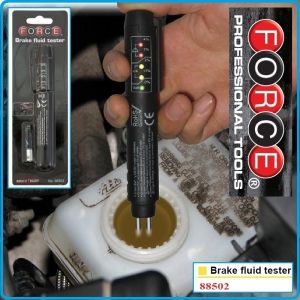 Тестер за спирачна течност, 0-4%, LED индикатор, 1.5V-AAA, Force, 88502