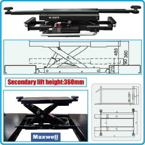 Крик канален, хидравличен, подвижен мостов подемник, 2t, 500mm, Maxwell, W2000S
