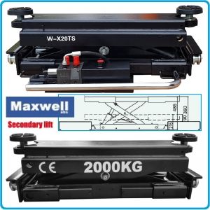 Крик канален, хидравличен, подвижен мостов подемник, 2t, 500mm, Maxwell, W2000S