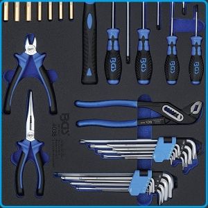 Модул с инструменти 3/3, вложка за количка, 36бр PH, SL, Torx, клещи и избивачи, BGS, 4038