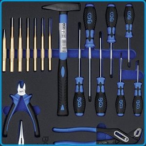 Модул с инструменти 3/3, вложка за количка, 36бр PH, SL, Torx, клещи и избивачи, BGS, 4038