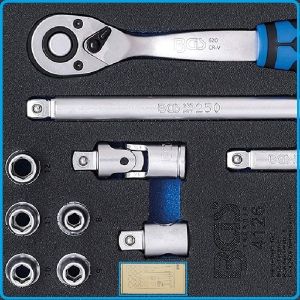 Модул с инструменти 1/3, вложка за количка, 27бр к-т Pro Torque® от 8-32mm на 12.5mm - 1/2", BGS, 4126