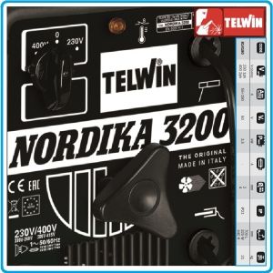 Електрожен 190A, MMA заваръчен апарат, Ø2-4mm, NORDIKA 3200 230-400V ACD, Telwin, 814180.