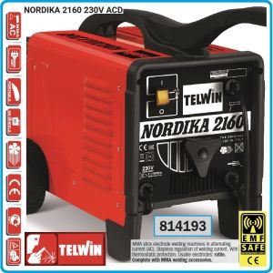 Електрожен 160A, MMA заваръчен апарат, Ø2-4mm, NORDIKA 2160 230V ACD, Telwin, 814193.