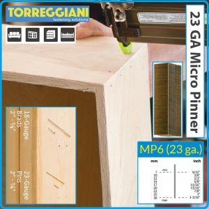 Щифтове - пирони за такер, 10-20 000бр, тип 23GA Ø0.64 x 12-30mm, Torreggiani, MP6-12-30.