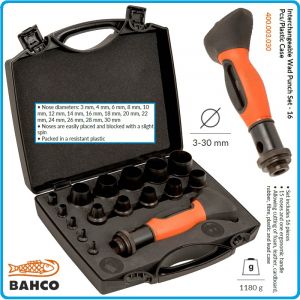 Замби, професионални, от 3 до 30мм, 16ч, к-т, BAHCO, 400.003.030