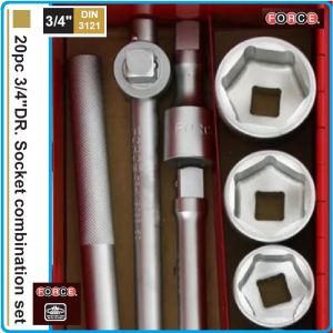 Гедоре, шестостен 20ч. на 3/4", вложки 19-50mm к-т, Force, 6201-5